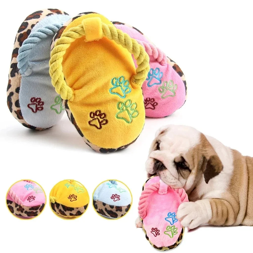 Plush Slippers Funny Pet Dog Toys