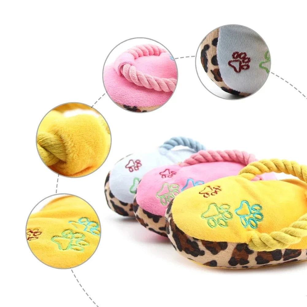 Plush Slippers Funny Pet Dog Toys